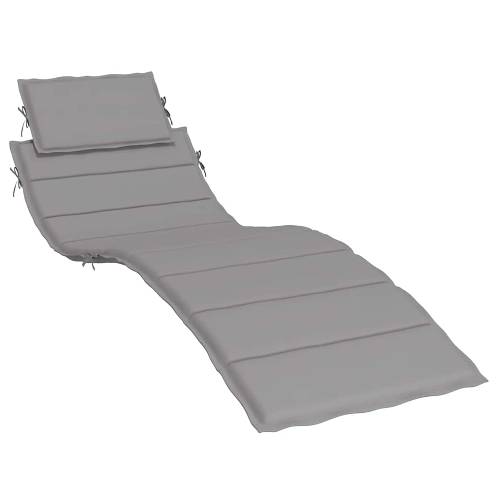 Vidaxl Lounger Kissen 186x58x4 cm Oxford Stoff grau