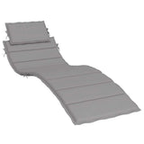 Vidaxl Lounger Kissen 186x58x4 cm Oxford Stoff grau
