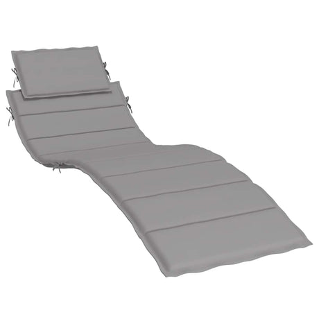 Vidaxl Lounger Kissen 186x58x4 cm Oxford Stoff grau