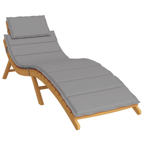Vidaxl Lounger Kissen 186x58x4 cm Oxford Stoff grau