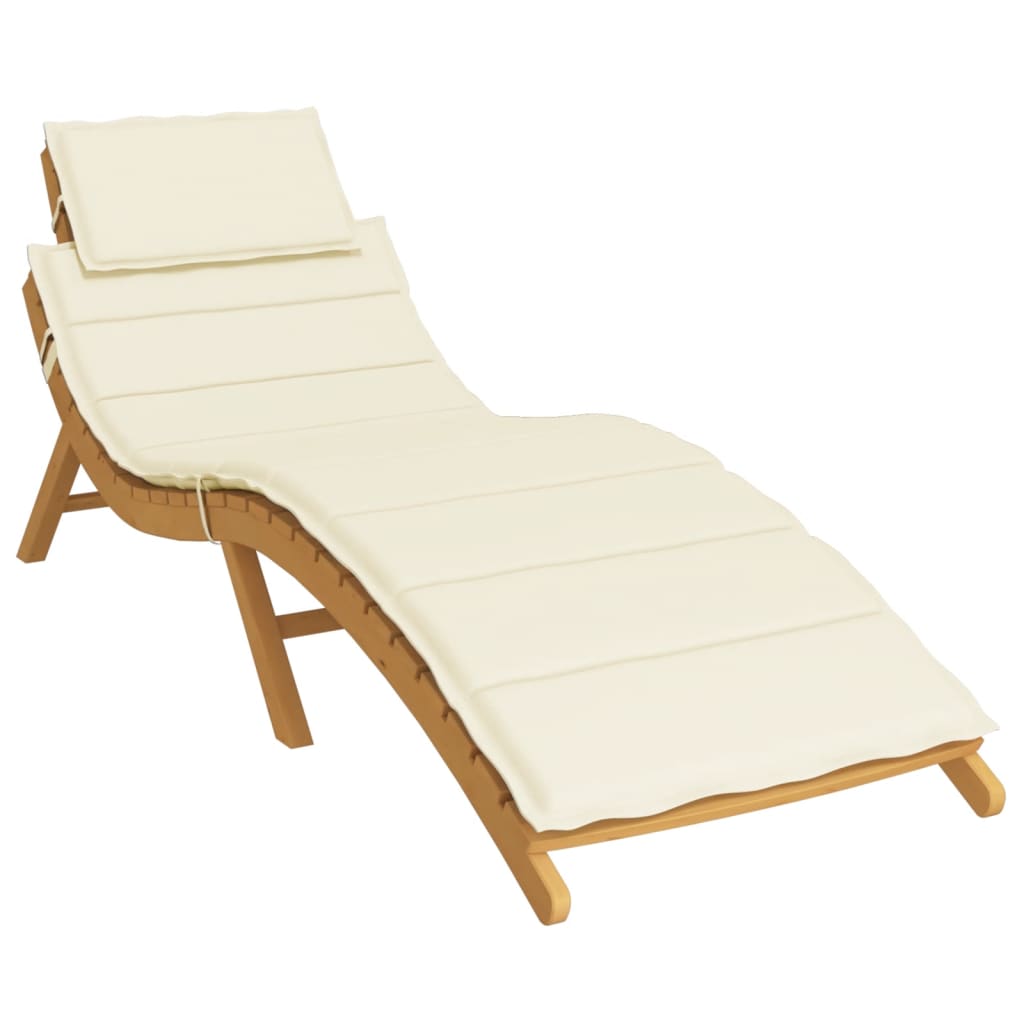 Vidaxl Lounger Cushion 186x58x3 CM Oxford Fabric Crème -färgad