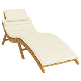 Vidaxl Lounger Cushion 186x58x3 CM Oxford Fabric Crème -färgad