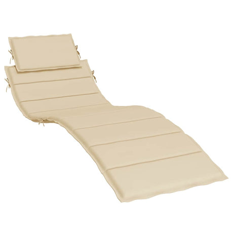 Vidaxl Lounger Kissen 186x58x4 cm Oxford Stoff Beige