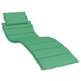 Vidaxl Lounger Kissen 186x58x4 cm Oxford Stoff grün