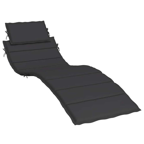 Vidaxl Lounger Kissen 186x58x4 cm Oxford Stoff schwarz