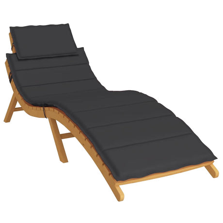 Vidaxl Lounger Kissen 186x58x4 cm Oxford Stoff schwarz