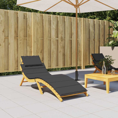 Vidaxl Lounger Kissen 186x58x4 cm Oxford Stoff schwarz