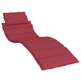 Vidaxl Lounger Kissen 186x58x4 cm Oxford Stoff Wein rot