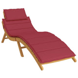 Vidaxl Lounger Kissen 186x58x4 cm Oxford Stoff Wein rot