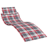 Vidaxl Lounger Kissen 186x58x4 cm Oxford Fabric Diamond Muster rot
