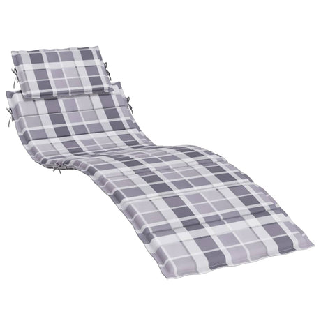 Vidaxl Lounger Kissen 186x58x4 cm Oxford Fabric Diamond Muster grau
