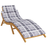 Vidaxl Lounger Kissen 186x58x4 cm Oxford Fabric Diamond Muster grau