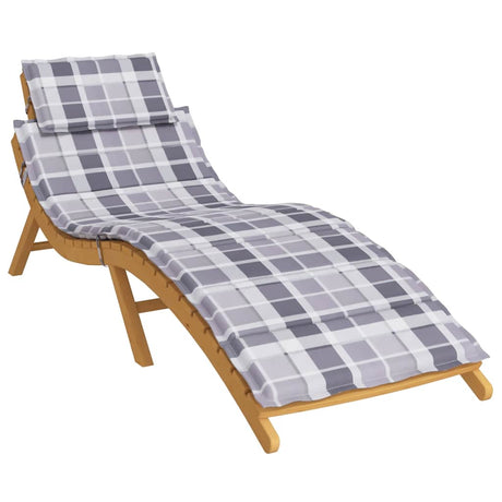 Vidaxl Lounger Kissen 186x58x4 cm Oxford Fabric Diamond Muster grau