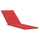 Vidaxl patio chair cushion (75+105) X50x4 cm red