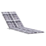 Vidaxl Patio Chair Kissen Fenstermuster (75+105) x50x4 cm grau