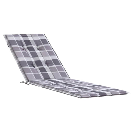 Vidaxl Patio Chair Kissen Fenstermuster (75+105) x50x4 cm grau