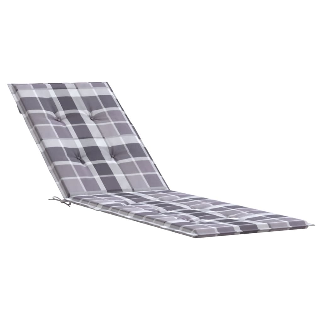 Vidaxl patio chair cushion window pattern (75+105) x50x4 cm gray