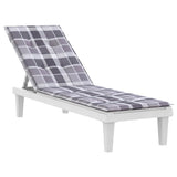 Vidaxl Patio Chair Kissen Fenstermuster (75+105) x50x4 cm grau