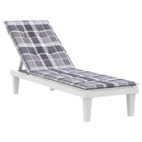 Vidaxl patio chair cushion window pattern (75+105) x50x4 cm gray