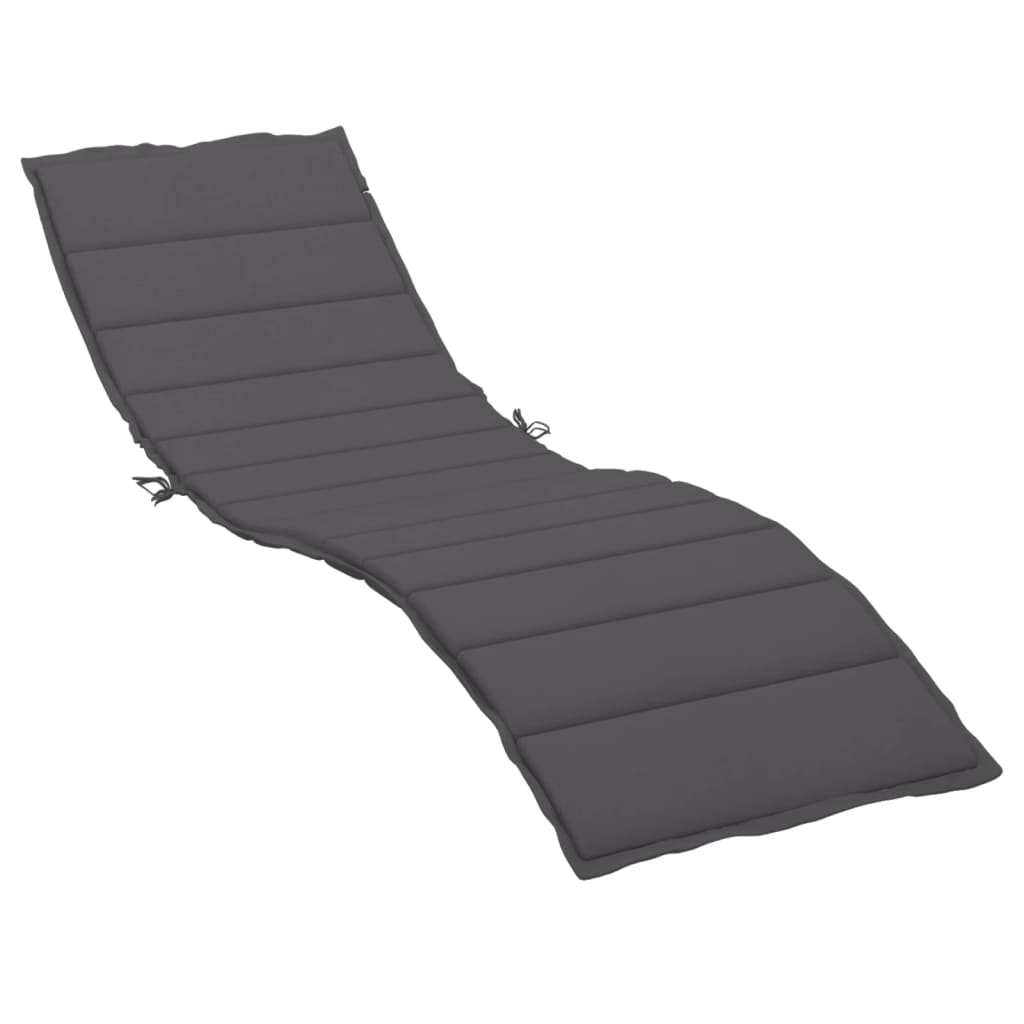 Vidaxl Lounger Kissen 200x50x3 cm Oxford Stoffanthrazit -gelöscht