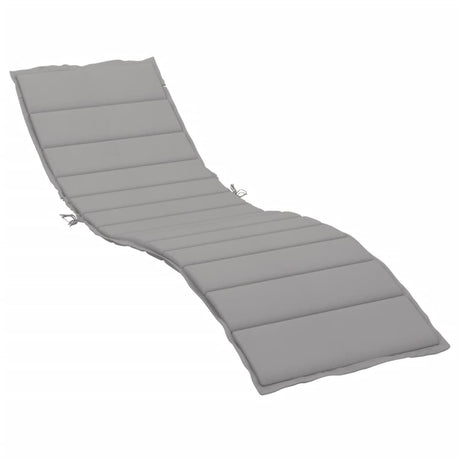 Vidaxl Lounger Kissen 200x50x3 cm Oxford Stoff grau