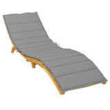 Vidaxl Lounger Kissen 200x50x3 cm Oxford Stoff grau