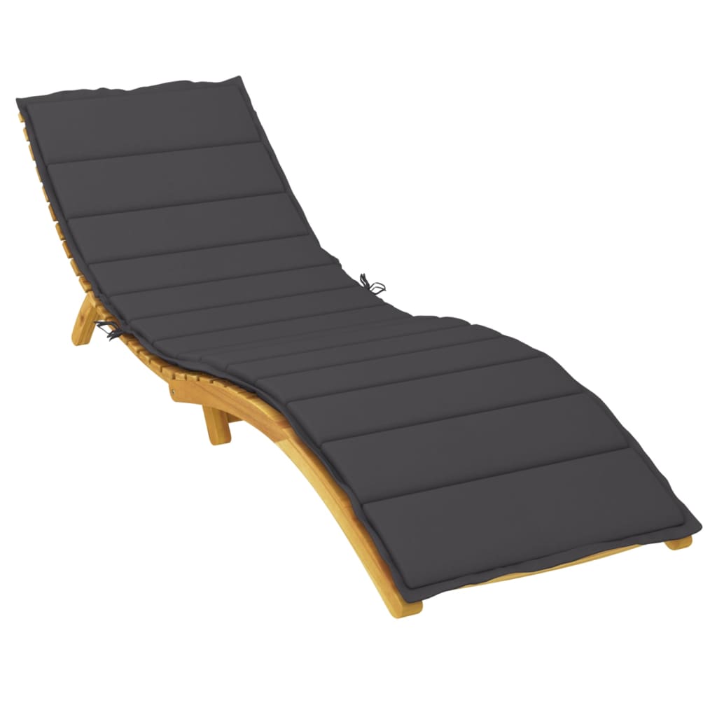 Vidaxl Lounger Kissen 200x50x3 cm Oxford Stoff schwarz
