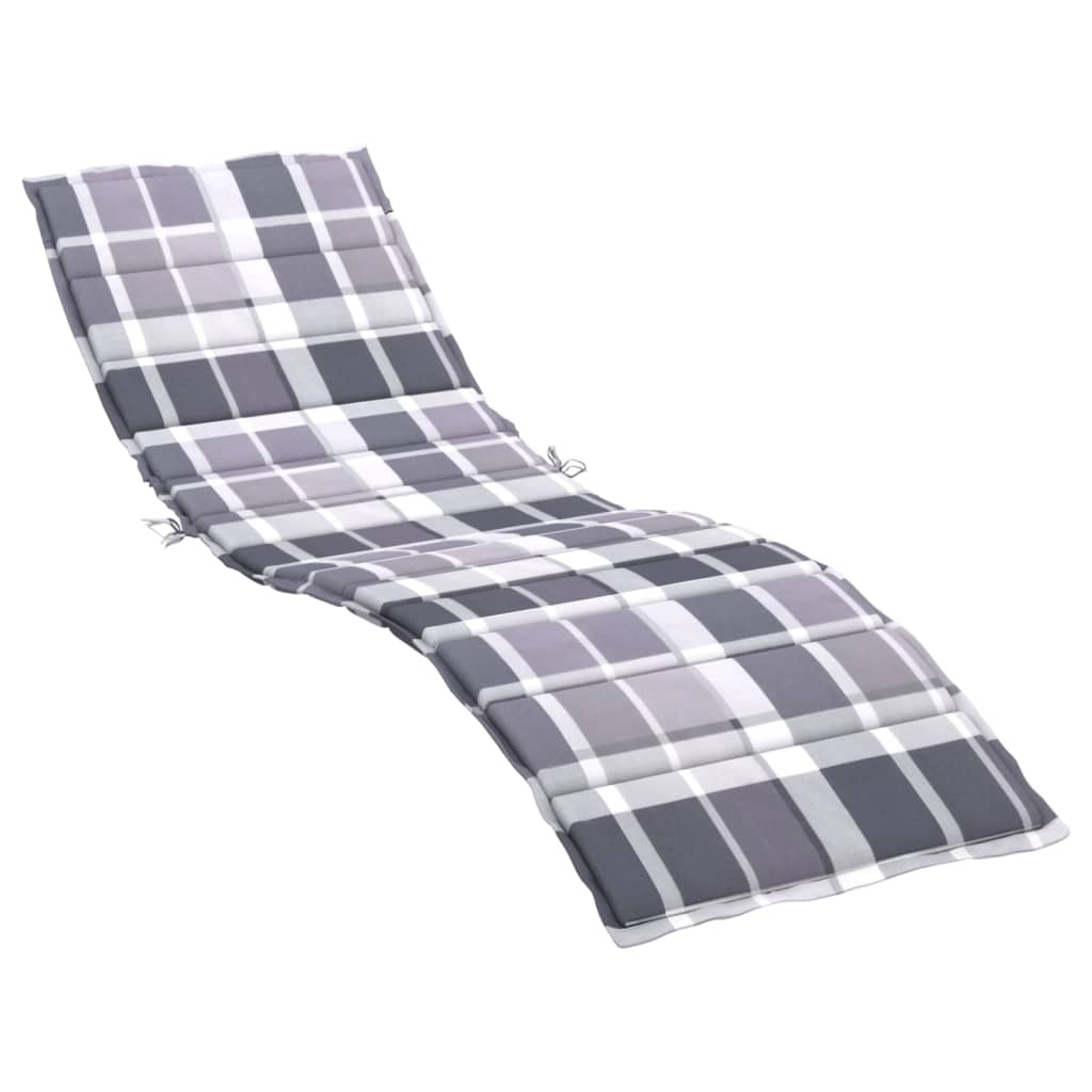 VidaXL lounger cushion 200x50x3 cm Oxford fabric diamond pattern gray