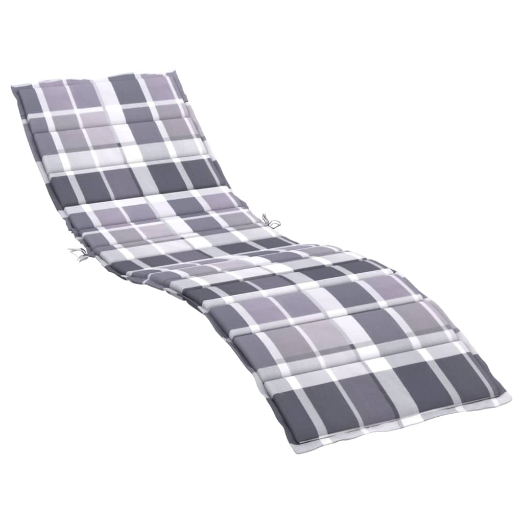 Vidaxl Lounger Kissen 200x50x3 cm Oxford Fabric Diamond Muster grau