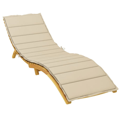 Vidaxl Lounger Kissen 200x60x3 cm Oxford Stoff Beige