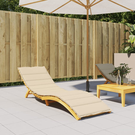 Vidaxl Lounger Kissen 200x60x3 cm Oxford Stoff Beige