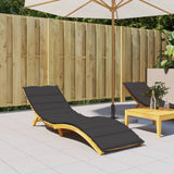 Vidaxl Lounger Kissen 200x60x3 cm Oxford Stoff schwarz