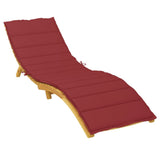 VidaXL lounger cushion 200x60x3 cm Oxford fabric wine red