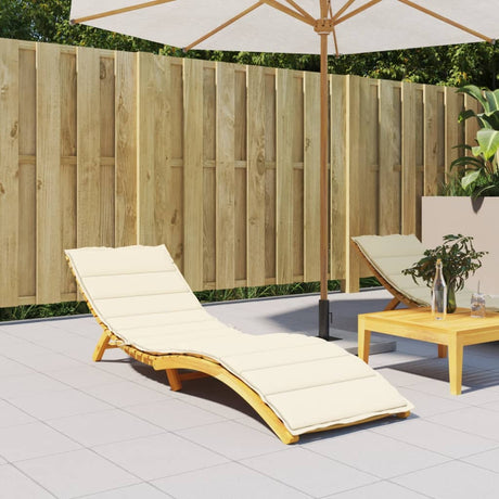 Vidaxl Lounger Kissen 200x70x3 cm Oxford Fabric Cream -Colored