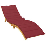 Vidaxl ligbedkussen 200x70x3 cm oxford stof wijnrood