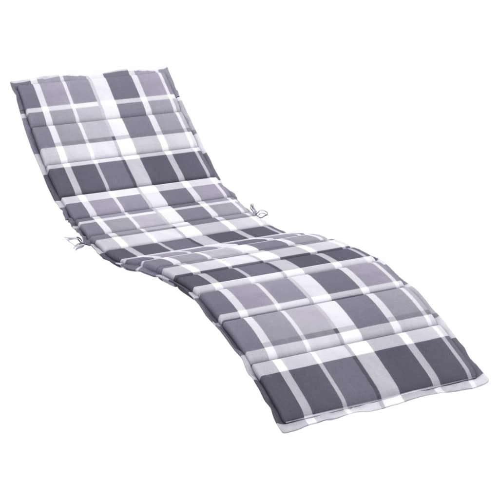 Vidaxl Lounger Kissen 200x70x3 cm Oxford Fabric Diamond Muster grau