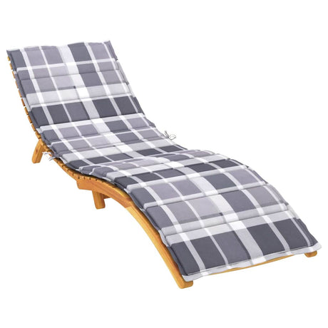 Vidaxl Lounger Kissen 200x70x3 cm Oxford Fabric Diamond Muster grau