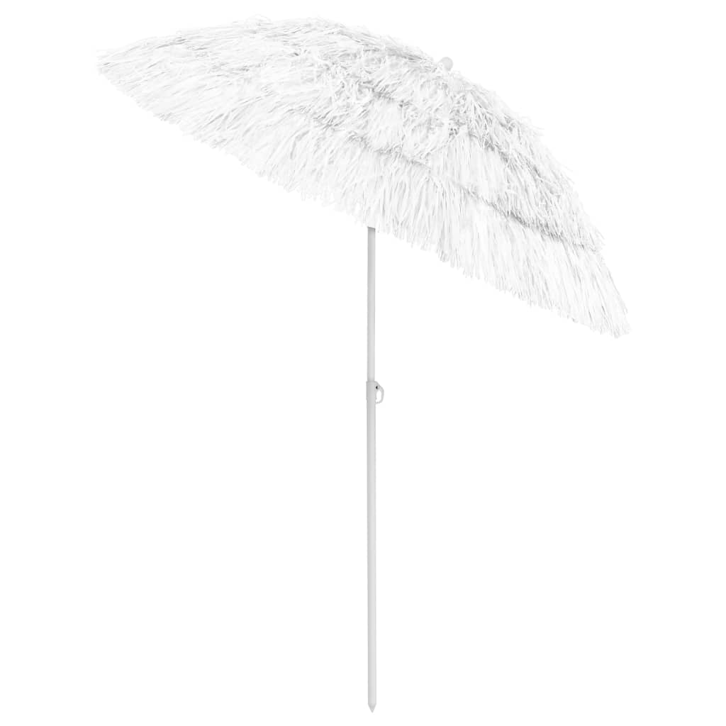 Vidaxl StrandParasol Hawaii 180 cm blanc