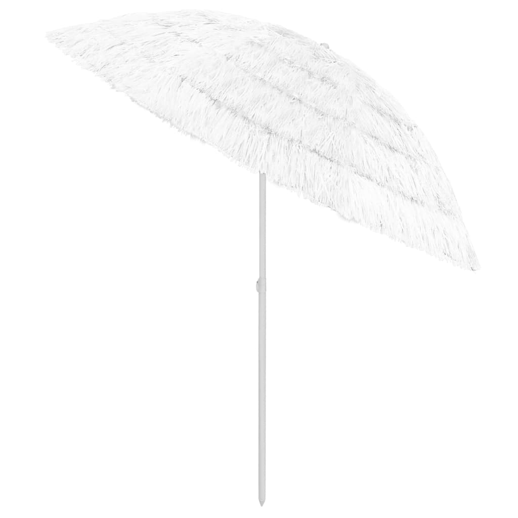 Vidaxl StrandParasol Hawaii 240 cm blanc