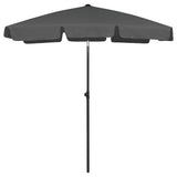 Vidaxl Strandparasol 180x120 cm Anthrazit -ausgelöst