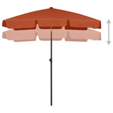 Vidaxl StrandParasol 180x120 cm en terre cuite -colored