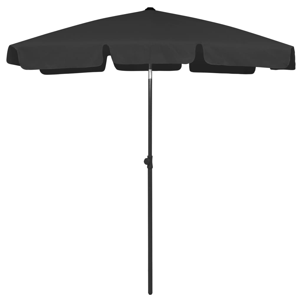 Vidaxl StrandParasol 180x120 cm noir