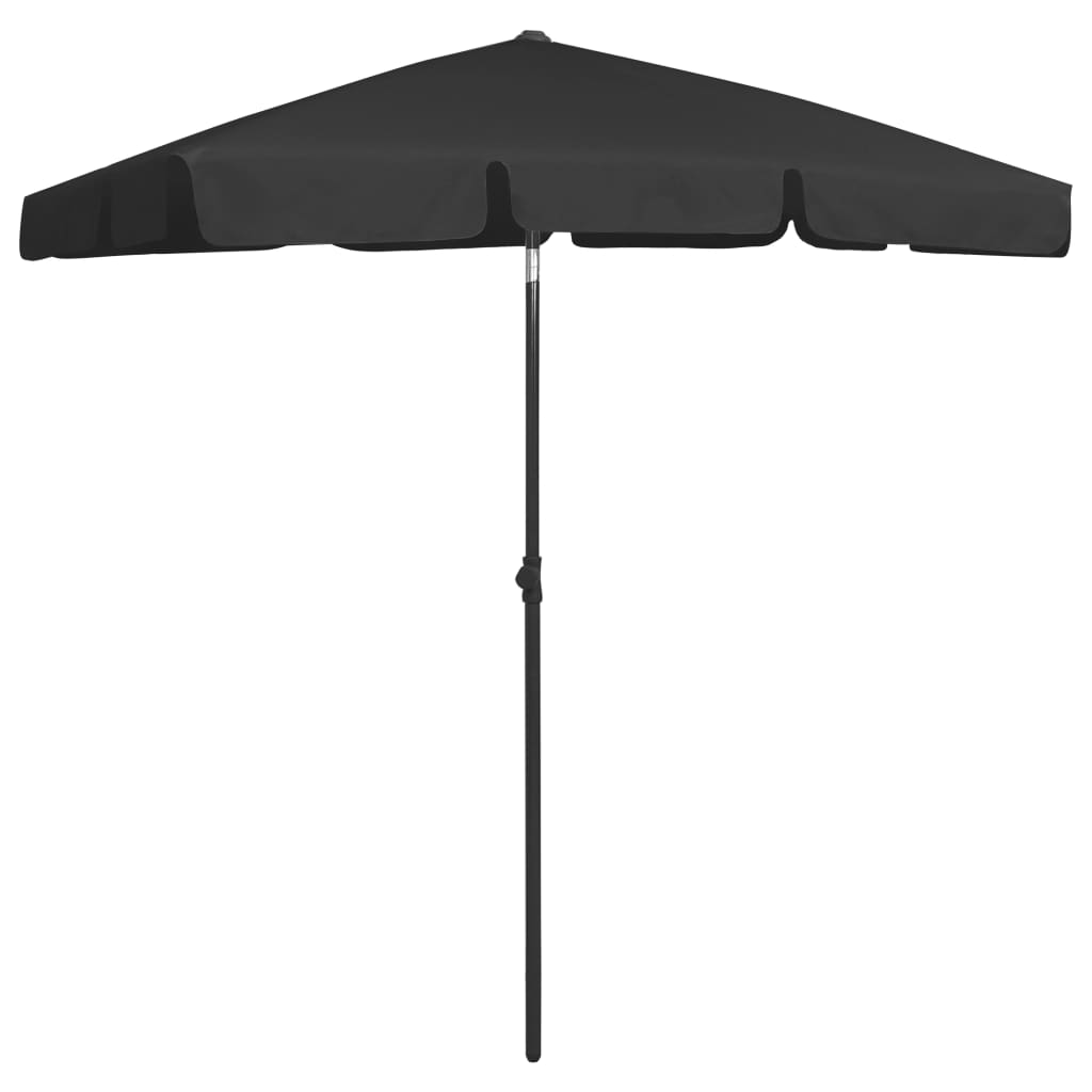 Vidaxl StrandParasol 180x120 cm noir