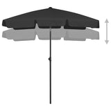 Vidaxl StrandParasol 180x120 cm noir