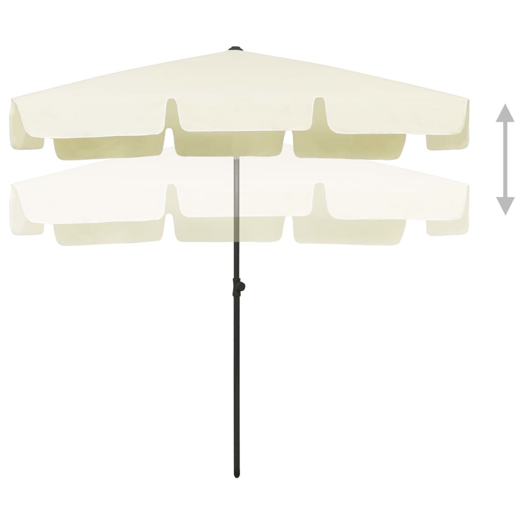 Vidaxl Strandparasol 200x125 cm písečná žlutá