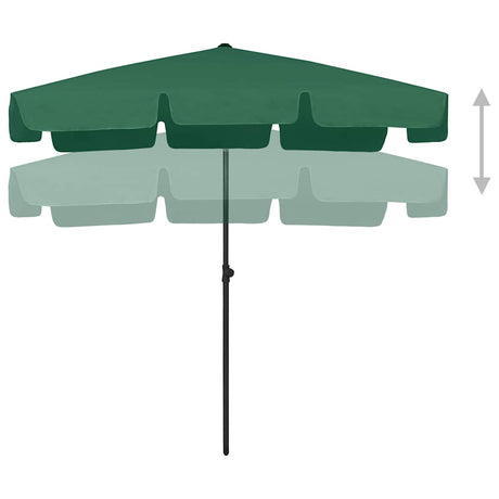 Vidaxl strandparasol 200x125 cm groen