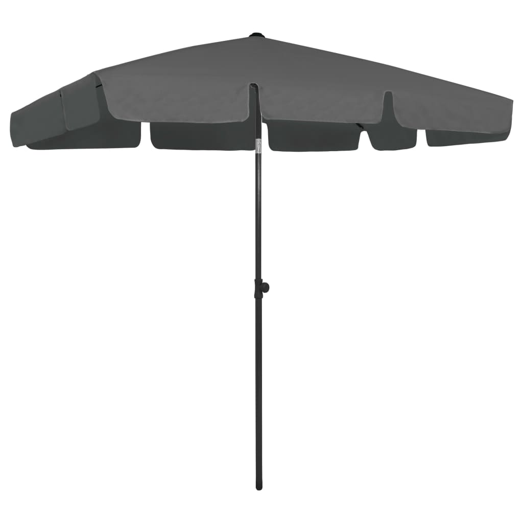 Vidaxl Strandparasol 200x125 cm anthracite -colored