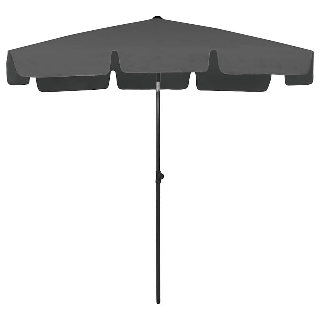 VIDAXL Strandparasol 200x125 cm Anthrazit -ausgelöst