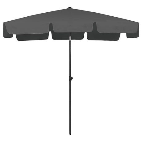 VIDAXL Strandparasol 200x125 cm Anthrazit -ausgelöst