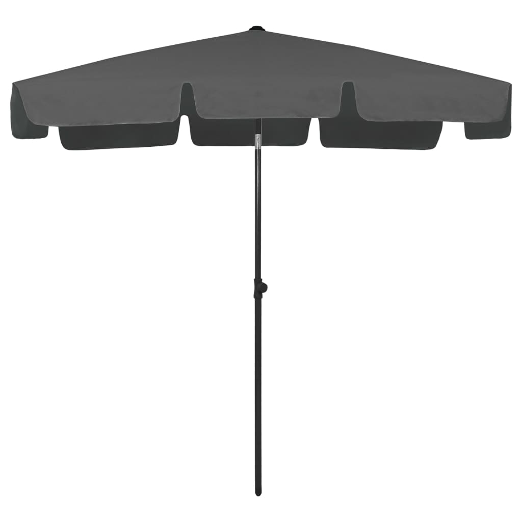 Vidaxl Strandparasol 200x125 cm anthracite -colored